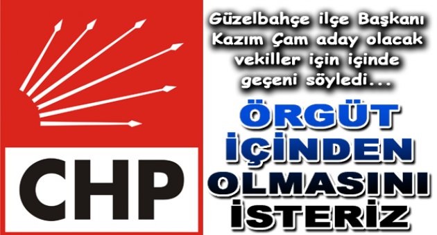 Örgütten gelenlerin vekil olmasını isterim
