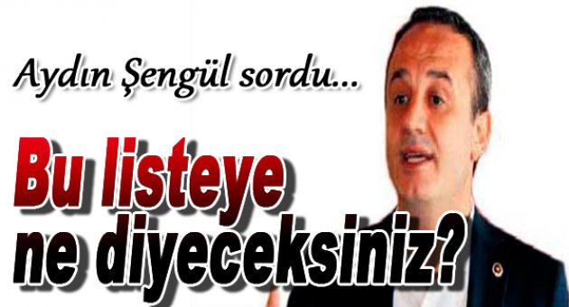 Peki bu listeye ne diyeceksiniz?