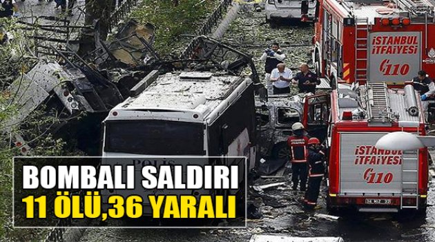 Polis Otobüsüne Bombalı Saldırı:11 Ölü,36 Yaralı