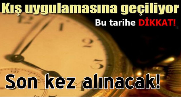 Saatler ne zaman geri alınacak?
