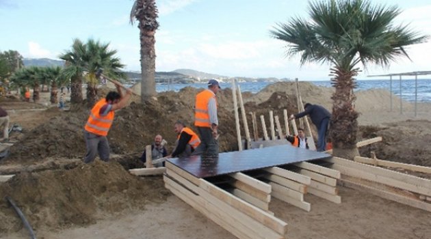 Sahil Yolu Projesinde İlk Beton Döküldü
