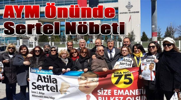 Sertel destekçileri AYM önünde “siyasal özgürlük” nöbetine başladı