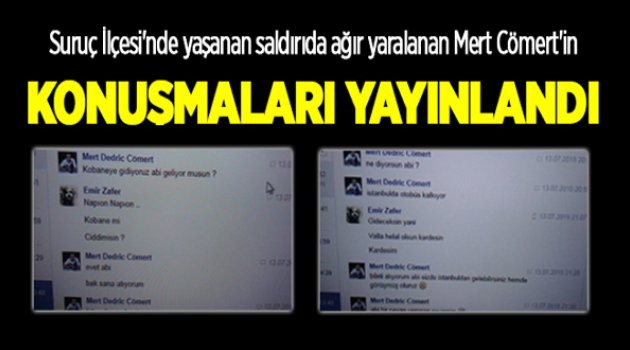 Suruç'ta Yaralanan Gencin Sosyal Medya Konuşmaları ...