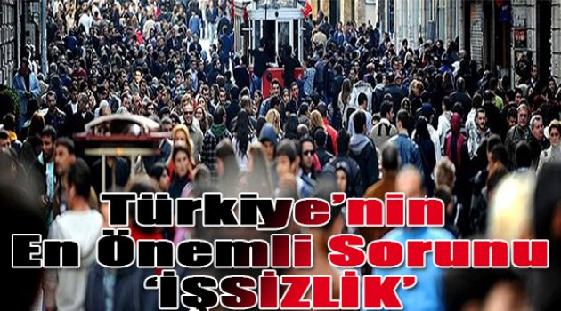 “Türkiye'nin en önemli sorunu işsizlik”