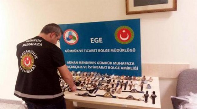 Valizden 100 bin Kaçak Saat Çıktı