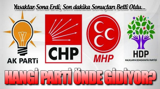 Yasak Bitti, İşte Son Dakika Oy Oranları...