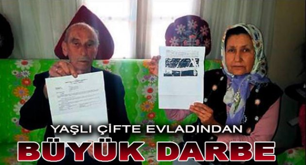 Yaşlı çifte evladından büyük darbe