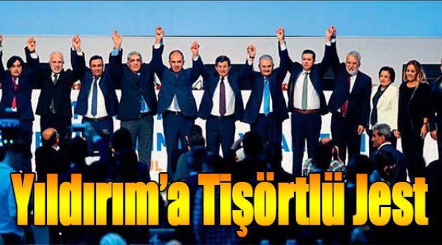 Yıldırım'a tişörtlü jest