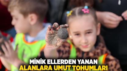 MİNİK ELLERDEN YANAN ALANLARA UMUT TOHUMLARI