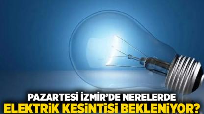 Pazartesi İzmir’de Nerelerde Elektrik Kesintisi Bekleniyor?