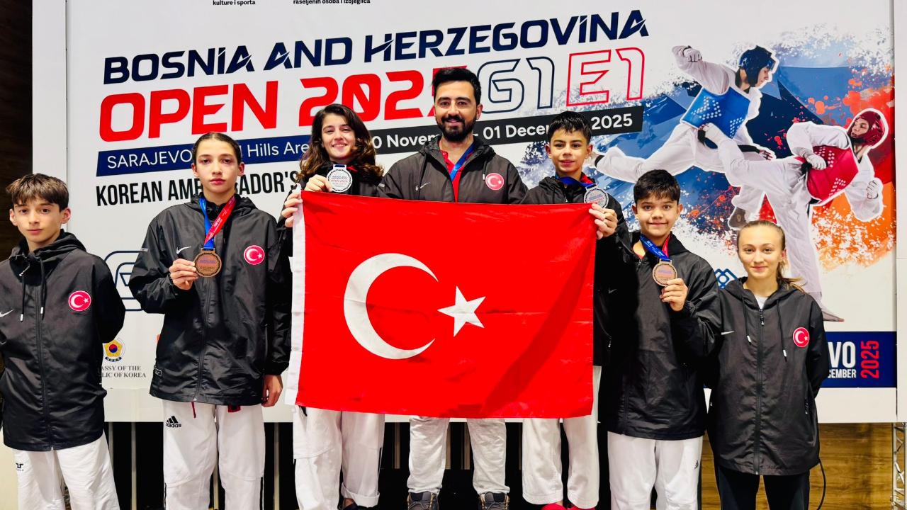 Aliağalı Taekwondocular Saraybosna’dan Madalyalarla Döndü