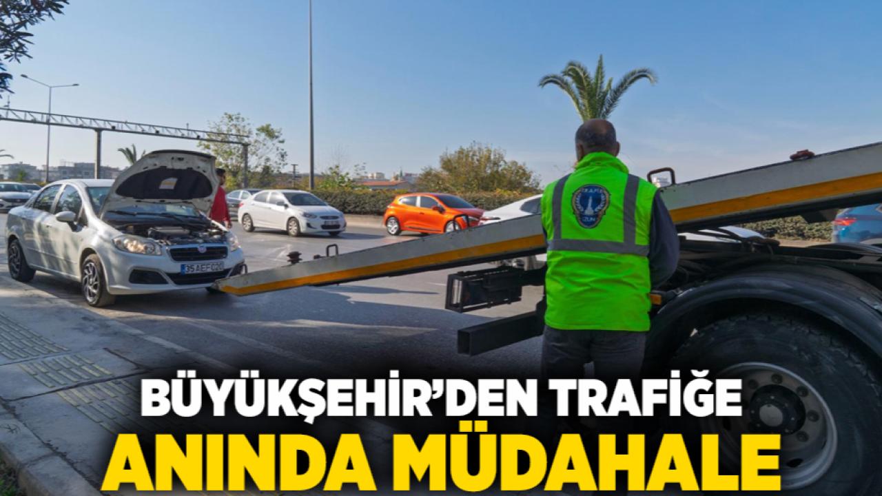 Büyükşehir’den trafiğe anında müdahale