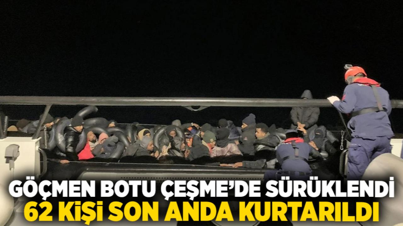 Göçmen Botu Çeşme’de Sürüklendi: 62 Kişi Son Anda Kurtarıldı