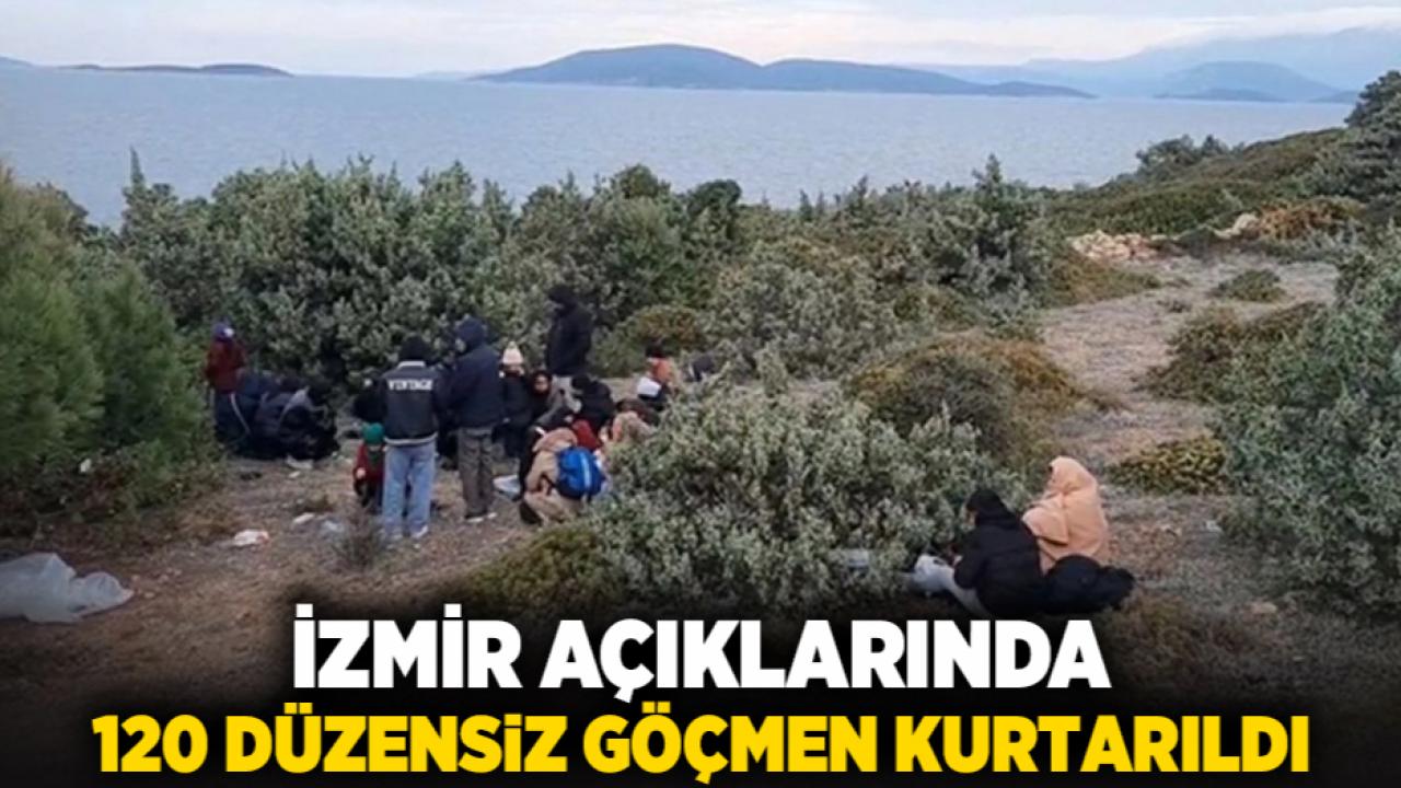İzmir Açıklarında 120 Düzensiz Göçmen Kurtarıldı
