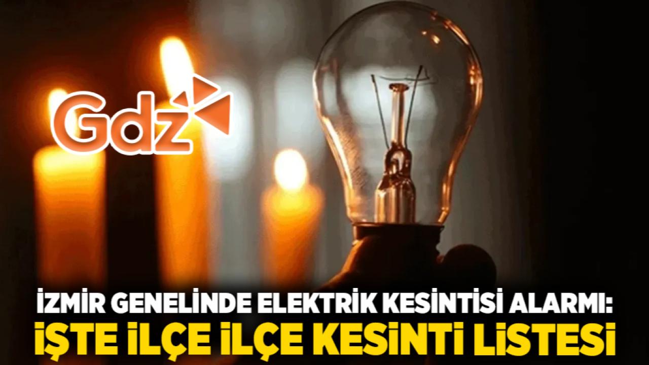 İzmir Genelinde Elektrik Kesintisi Alarmı: İşte İlçe İlçe Kesinti Listesi