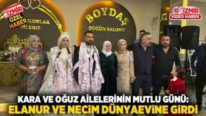 Kara ve Oğuz Ailelerinin Mutlu Günü: Elanur ve Necim dünyaevine girdi