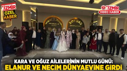 Kara ve Oğuz Ailelerinin Mutlu Günü: Elanur ve Necim dünyaevine girdi