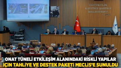Onat Tüneli etkileşim alanındaki riskli yapılar için tahliye ve destek paketi Meclis’e sunuldu
