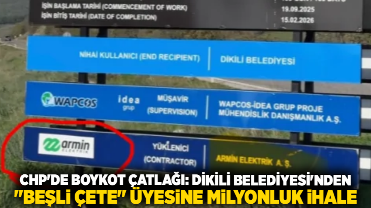 Özgür Özel’in Boykot Listesi Delindi! CHP’li Dikili Belediyesi’nden Kolin’e Bağlı Şirkete 26 Milyon TL’lik GES Kıyağı!