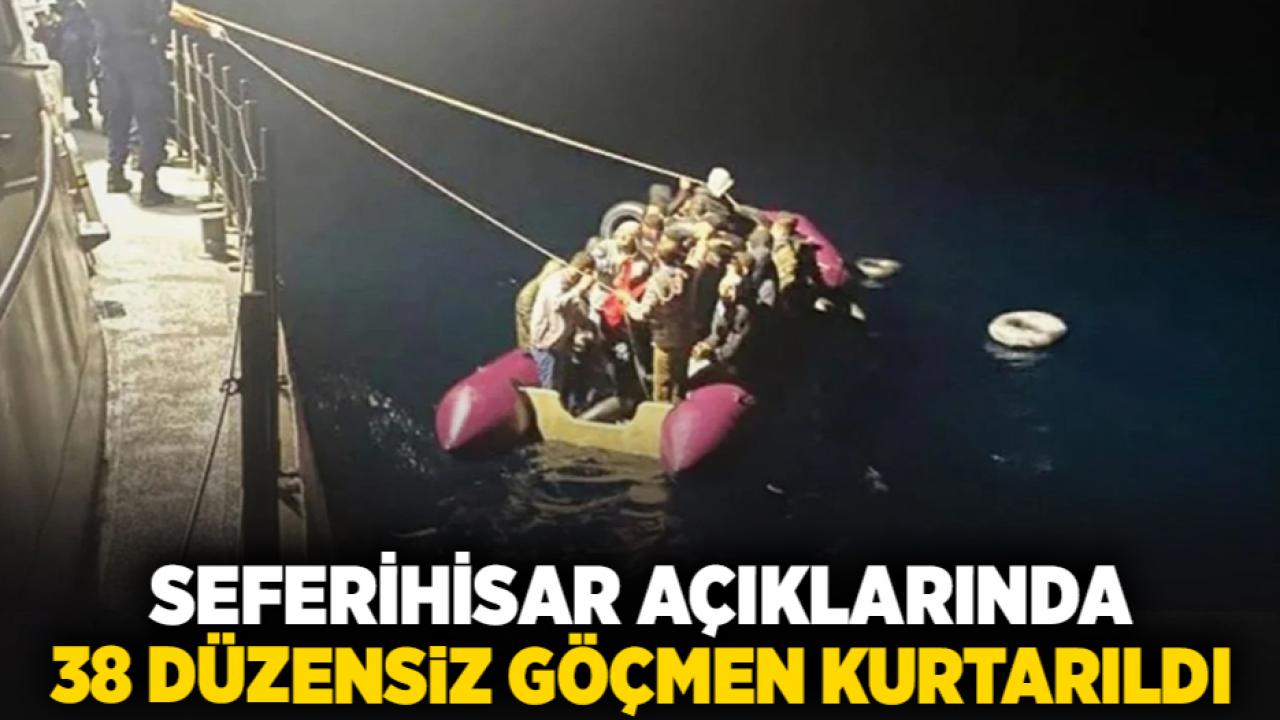 Seferihisar Açıklarında 38 Düzensiz Göçmen Kurtarıldı