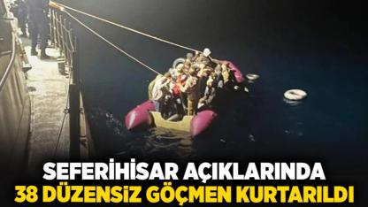 Seferihisar Açıklarında 38 Düzensiz Göçmen Kurtarıldı