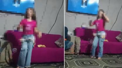 Böyle anne olmaz olsun! Para için küçük kızını canlı yayında dans ettirdi