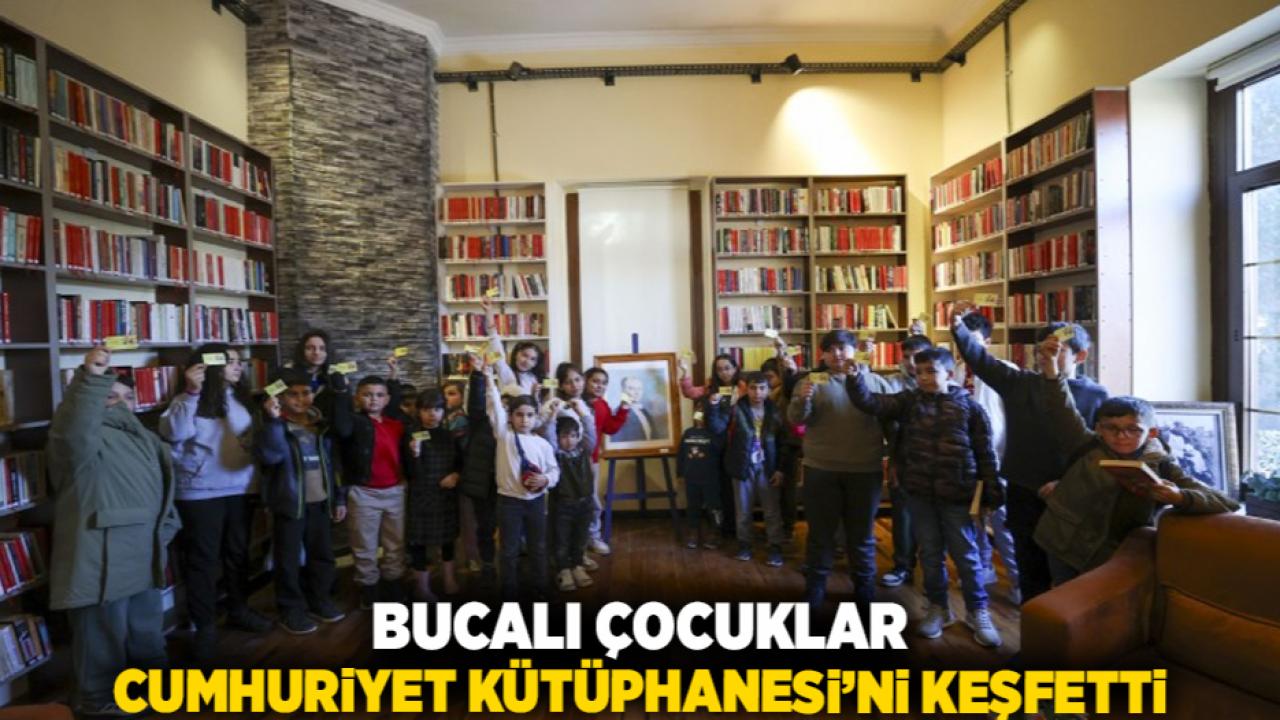 Bucalı çocuklar Cumhuriyet Kütüphanesi’ni keşfetti