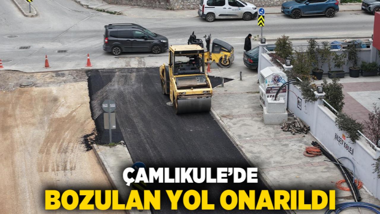Çamlıkule’de bozulan yol onarıldı