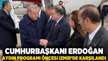 Cumhurbaşkanı Erdoğan Aydın Programı Öncesi İzmir’de Karşılandı