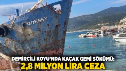 Demircili Koyu’nda Kaçak Gemi Sökümü: 2,8 Milyon Lira Ceza