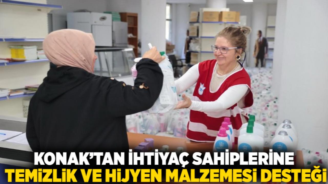 Konak’tan ihtiyaç sahiplerine temizlik ve hijyen malzemesi desteği
