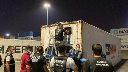 Mersin Limanı'nda 298 kilo kokain ele geçirildi