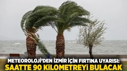 Meteoroloji’den İzmir İçin Fırtına Uyarısı: Saatte 90 Kilometreyi Bulacak