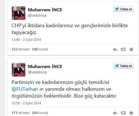 Muharrem İnce'den Emine Ülker Tarhan'a açık davet