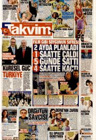 TAKVİM Gazete Manşeti