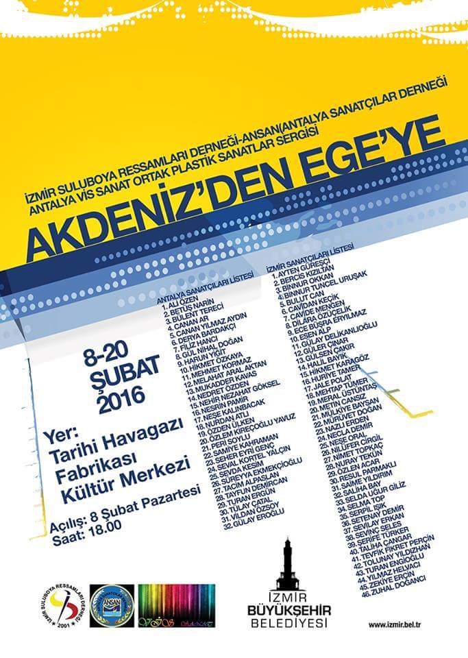 Akdeniz’den Ege’ye Plastik Sanatlar Sergisi