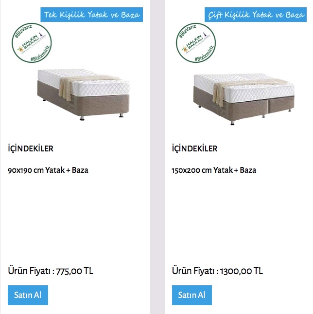 Depremzedelere Halkın Bakkalı üzerinden yatak ve baza desteği