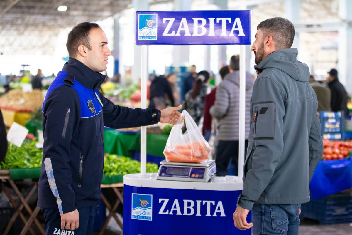 NARLIDERE BELEDİYESİ’NDEN PAZAR YERİNDE KAPSAMLI DENETİM