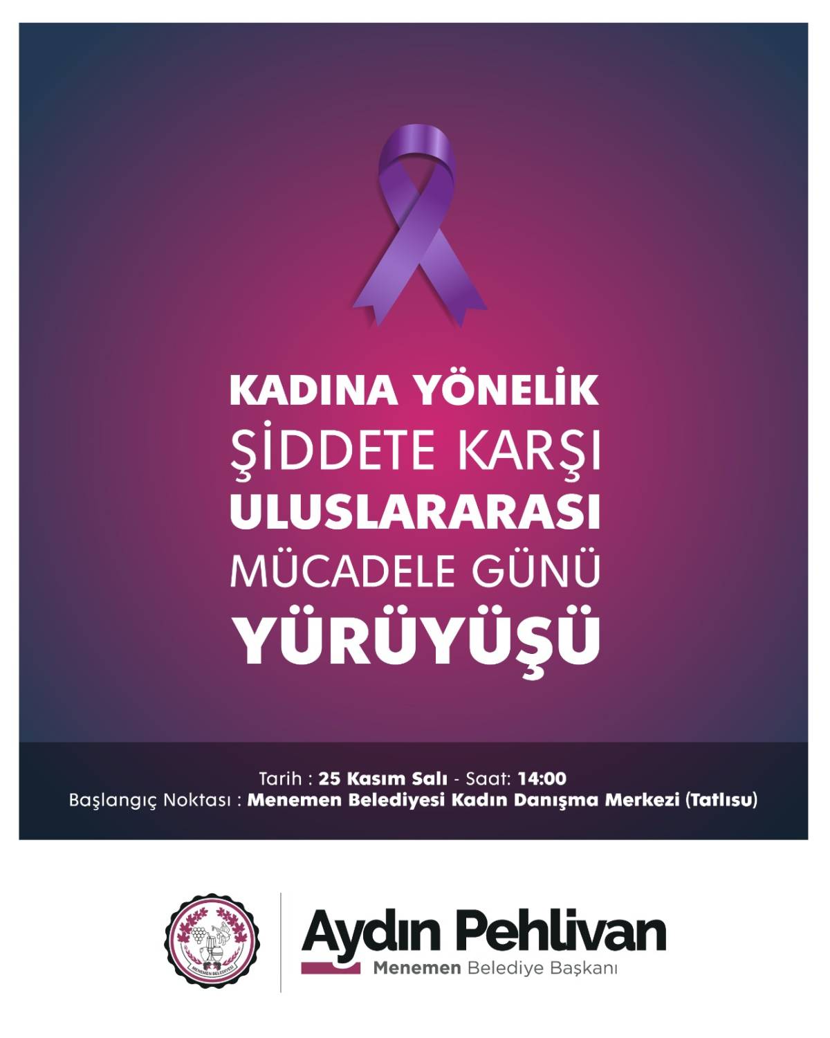 Kadına şiddete karşı Menemen tek ses olacak