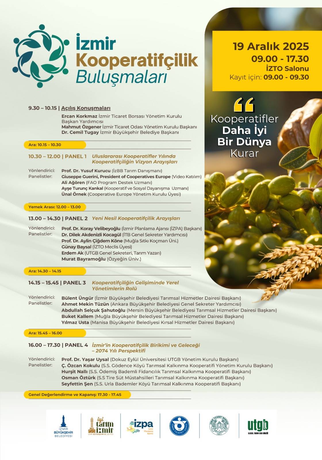 İzmir Kooperatifçilik Buluşmaları 19 Aralık’ta