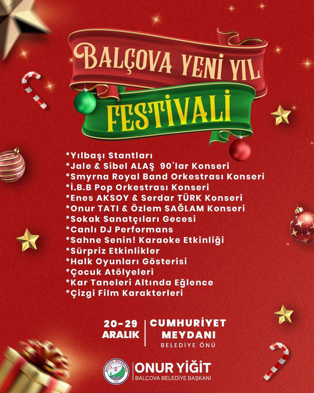 BALÇOVA’DA YENİ YIL COŞKUSU 10 GÜN SÜRECEK FESTİVALLE YAŞANACAK